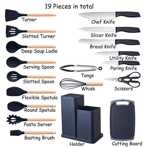 product_image_name-Generic-Silicon 19 PCS spoon set-1