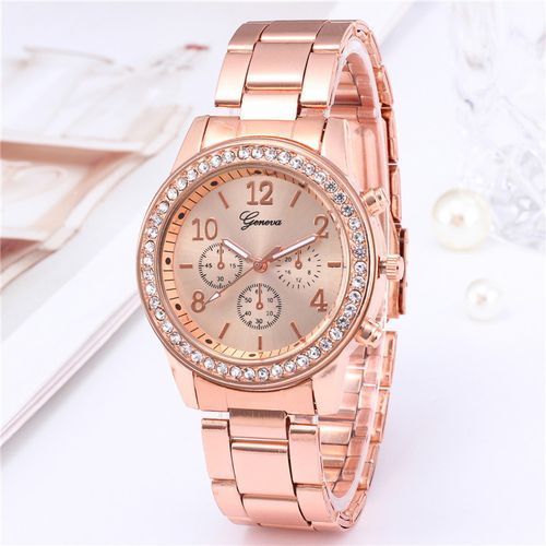 Geneva rose hotsell gold watch price