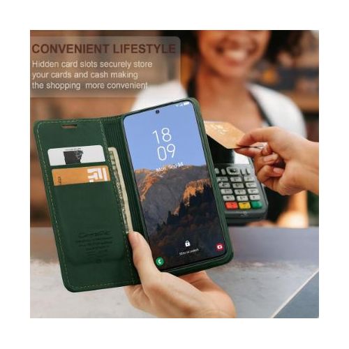 product_image_name-Generic-Samsung Galaxy Note 20 Ultra Retro Flip Wallet Suede Leather Cover Case, All-Round Protective Phone Case with Card Holder and Foldable Stand, Green-2