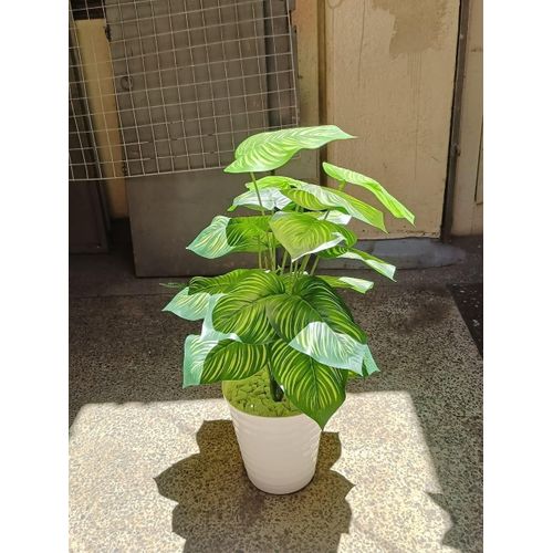 product_image_name-Generic-Artificial Stripped Flower, Decor Stones With Spiral White Bucket Vase-2