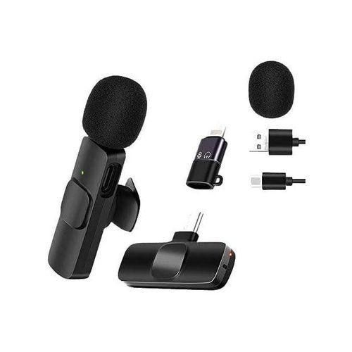 product_image_name-Generic-K8 Wireless Microphone, Digital Mini Portable Recording Clip Mic with Receiver for All Type-C Lightning Mobile Phones Camera Laptop for Vlogging YouTube Online Class, Zoom Call-1