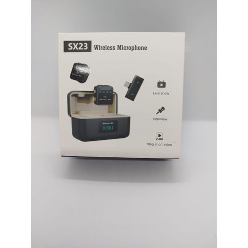 product_image_name-Generic-SX23 Wireless Portable Microphone for Video Camera Use with Charging Case-1