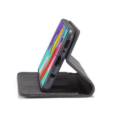product_image_name-Caseme-Wallet Black Retro Leather Flip All-Round Protection Cover Case For Samsung Galaxy A51-3