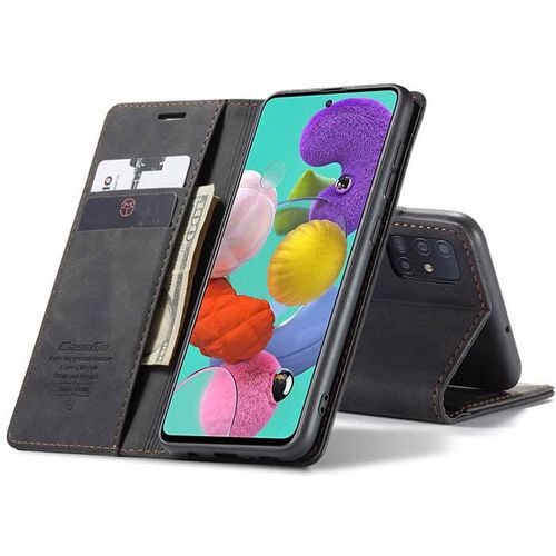 product_image_name-Caseme-Wallet Black Retro Leather Flip All-Round Protection Cover Case For Samsung Galaxy A51-4
