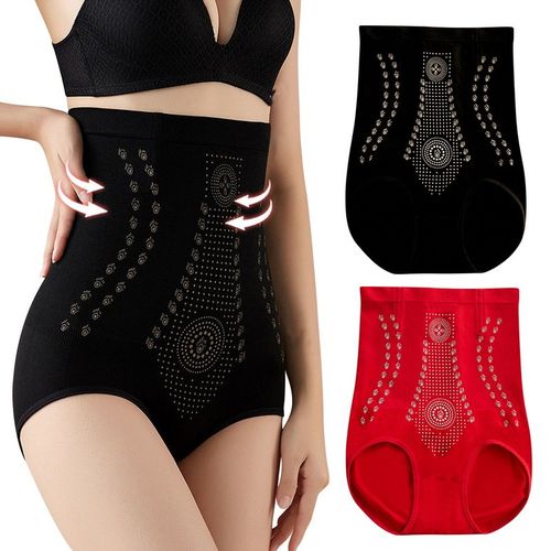 Fashion (B-Black)High Waist Thermal Panties For Women Flat Belly