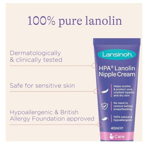 Lansinoh Lanolin 40 Ml Nipple Cream for sore Nipples and Cracked skin.