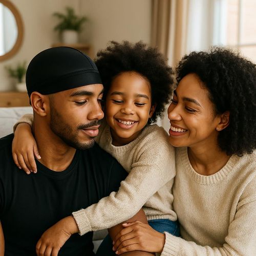 product_image_name-Fashion-2PCS Silky Stocking Wave Cap for Men, Good Compression Over Durag (Black)-5