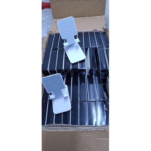 product_image_name-Generic-BRAND NEW DURABLE FOLDABLE DESKTOP PHONE STAND WHITE COLOR WITH GOOD QUALITY RUBBER HOLDING AREA -2