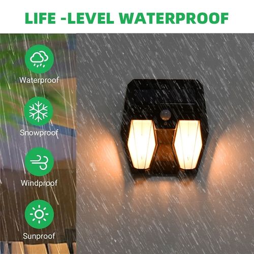 product_image_name-Generic-Outdoor Solar Wall Light - 3 Modes Motion Sensor Dual Bulb-5