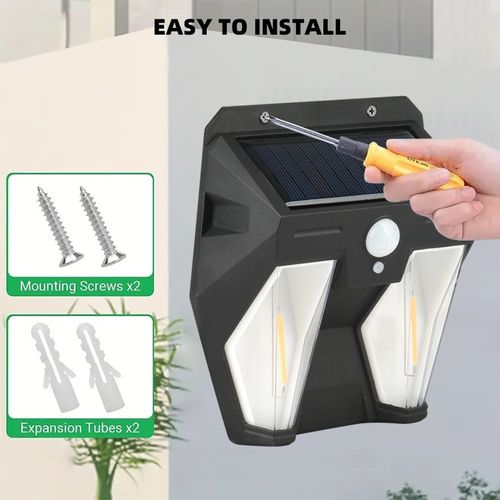 product_image_name-Generic-Outdoor Solar Wall Light - 3 Modes Motion Sensor Dual Bulb-6