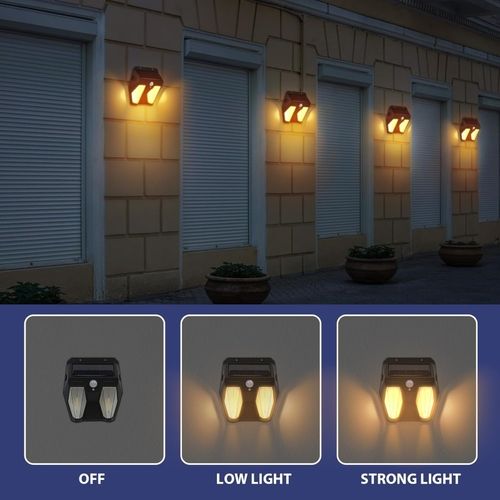 product_image_name-Generic-Outdoor Solar Wall Light - 3 Modes Motion Sensor Dual Bulb-7