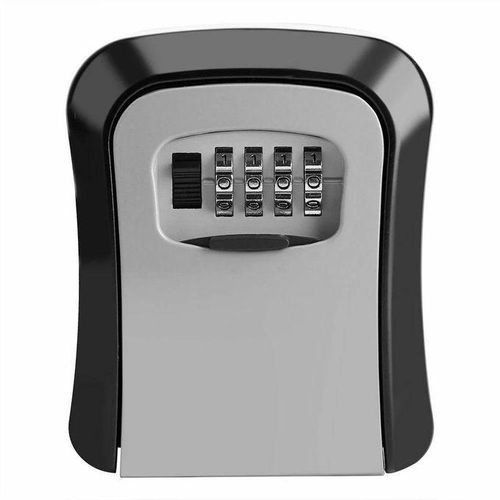 product_image_name-Generic-Key Lock Box :: Aluminum Alloy Material 4 Dial Password Key Lock Box - Grey-7