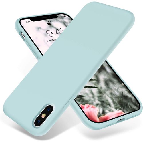 product_image_name-Generic-Slim Fit, Anti-Scratch and Shockproof Silicone Case for Apple IPHONE X - MINT GREEN-1