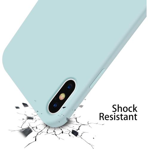 product_image_name-Generic-Slim Fit, Anti-Scratch and Shockproof Silicone Case for Apple IPHONE X - MINT GREEN-6