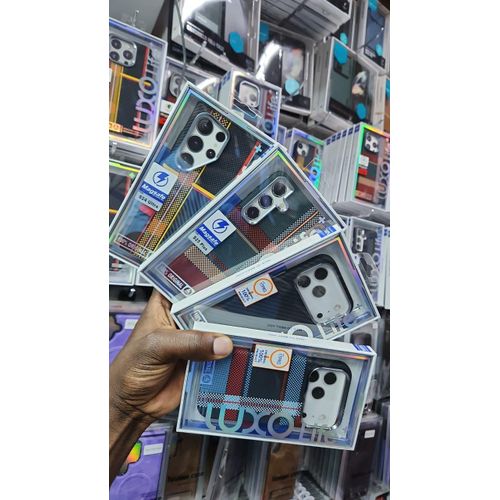 product_image_name-Generic-Luxury Tribal Covers for Samsung Galaxy S22 Ultra Carbon Fiber Case in Green Red Accent, Slim Lightweight Shockproof and MagSafe Compatible Design-6