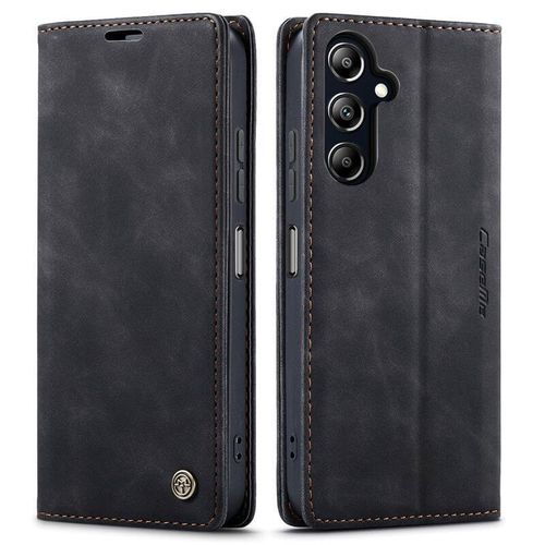 product_image_name-Caseme-Wallet Black Retro Leather Flip All-Round Protection Cover Case For Samsung Galaxy A16-1