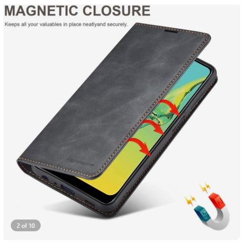 product_image_name-Generic-Vivo V50e Premium Leather Flip Wallet Magnetic Cover Case, Protective Phone Cover with Card Slots, Kickstand and Magnetic Closure, Black-2