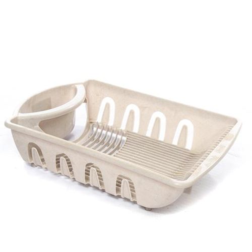 product_image_name-Kenpoly-Dish Rack No. 2 – Heavy Duty Plastic Draining Rack – With Cutlery Holder  – Durable Kitchen Organizer-1