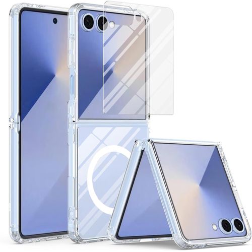 product_image_name-Generic-Samsung Galaxy Z Flip 7 AICase MagSafe-Compatible Clear Case - Anti-Yellowing, Shockproof, Slim Transparent Protective Cover with Magnetic Ring-1