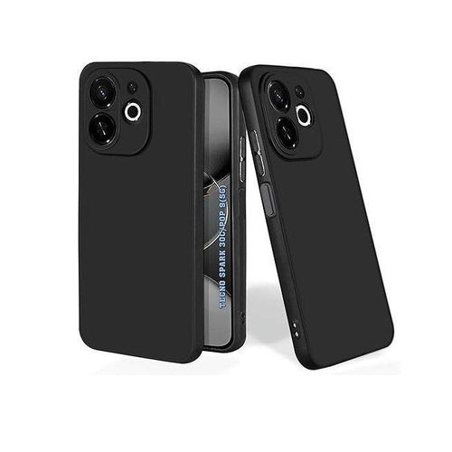 product_image_name-Generic-Soft Silicone Slim Fit Cover Anti-Scratch Shockproof Case for Tecno Pop 9 - Black-1