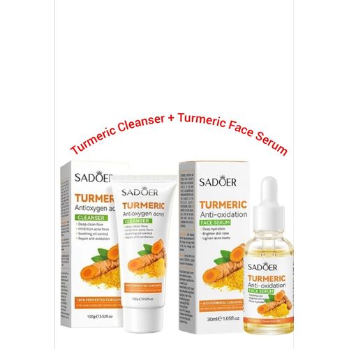 product_image_name-SADOER-2 In 1  Turmeric Serum + Turmeric Facial Cleanser, Turmeric Cleanser and Turmeric Serum Moisturizes, prevents Acnes, Lightes, Smoothen, Cleanses and Brighten Skin, Can add Vitamin C for bright skin-1