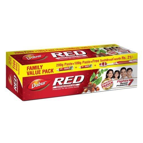 product_image_name-Dabur-RED Toothpaste-Family Value Park-(200g +100g + Free ToothBrush)-1