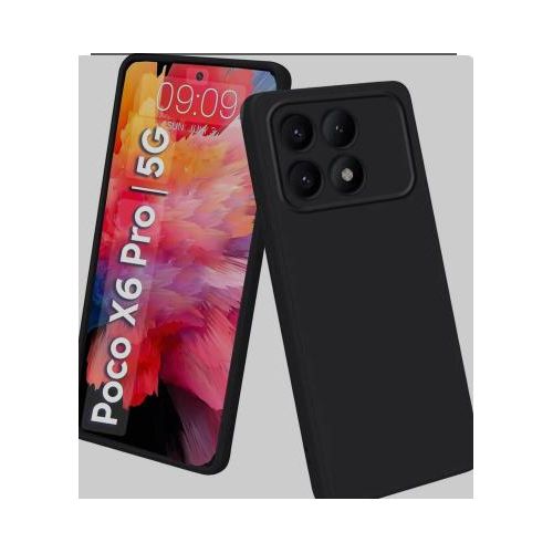 product_image_name-Generic-Poco X6 Pro - Black Soft Silicon Back Cover, Protective Phone Cover-1