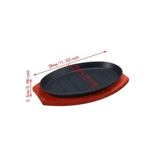product_image_name-Generic-Cast iron hot sizzling plate on wooden tray-6