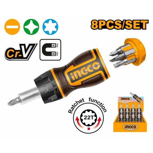 product_image_name-Ingco-AKISDS1728 8 in 1 stubby ratchet screwdriver set-3