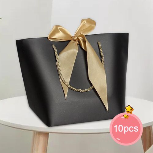 Black Paper Gift Bags with Handles, Tags, Tissue Paper (8 x 5.5 In, 20  Pack), PACK - Harris Teeter