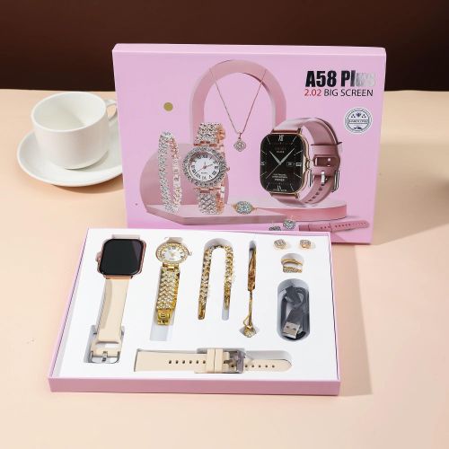 product_image_name-Generic-A58 Plus Ladies Bluetooth Calling Smart Watch with Jewelry Accessories-2