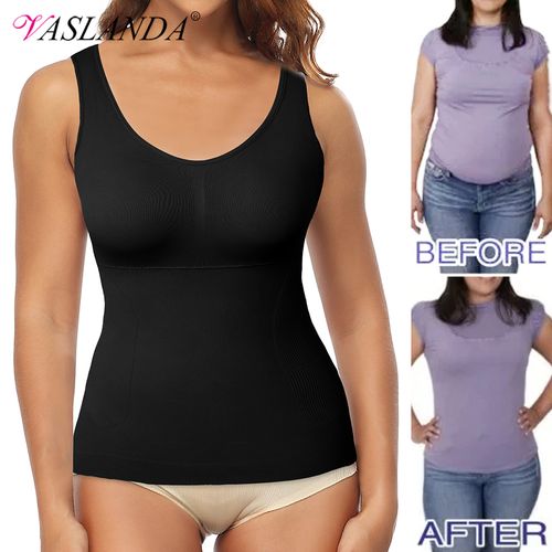Fashion Women Shapewear Plus Size Tummy Control Tank Tops Waist Trainer  Vest Body Slimming Underwear Seamless Camisole Undershirt @ Best Price  Online