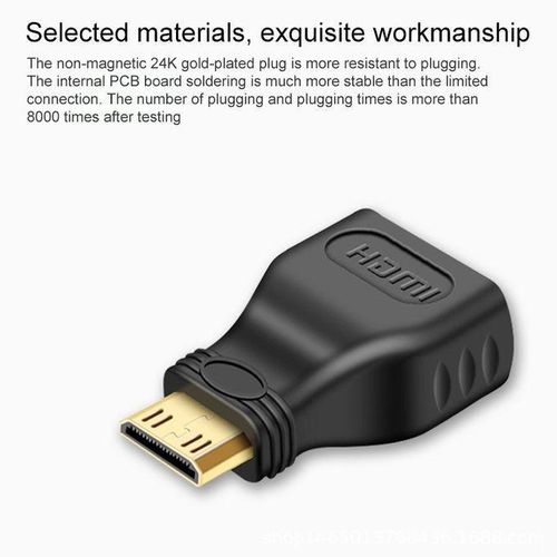 product_image_name-Generic-Gold Plated HDMI Female To Mini HDMI Male Adapter-3