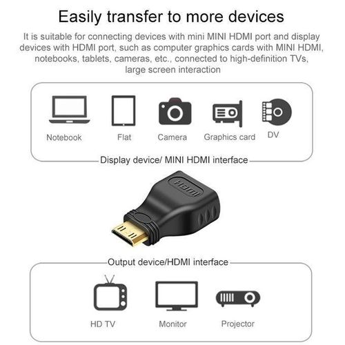 product_image_name-Generic-Gold Plated HDMI Female To Mini HDMI Male Adapter-5