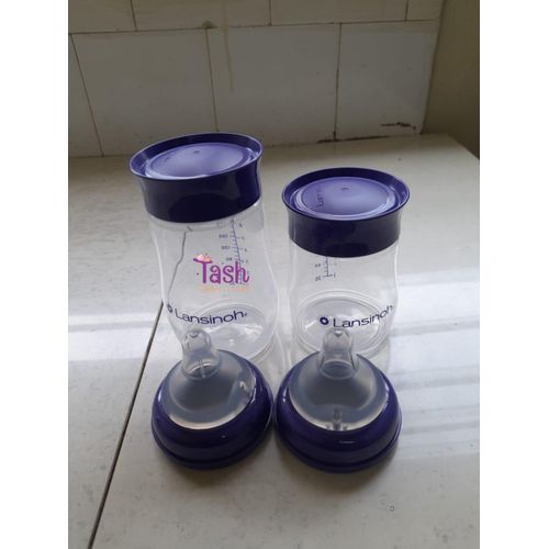 product_image_name-Lansinoh-Feeding Bottle With Natural Wave Teat And Stackable Lid - 240ml-2