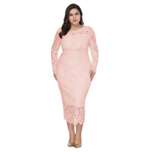 Plus Size Dress Autumn And Winter High Neck Women Dress Slim Fit