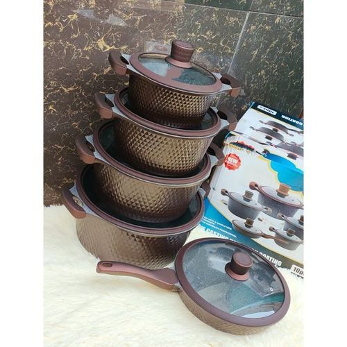 product_image_name-TC-Cooking Pots Sufuria 10pcs Die Cast Granite Cookware Set-1