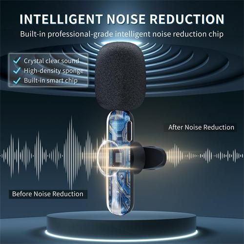 product_image_name-Generic-TECHMASTERS K9 2.4GHz Wireless Lavalier Microphone for Live Vlog Video Recording Interviews-3