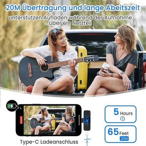 product_image_name-Generic-TECHMASTERS K9 2.4GHz Wireless Lavalier Microphone for Live Vlog Video Recording Interviews-5