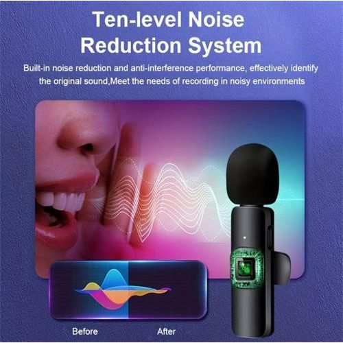 product_image_name-Generic-TECHMASTERS K9 2.4GHz Wireless Lavalier Microphone for Live Vlog Video Recording Interviews-6