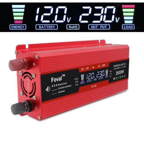 Generic Car Power Inverter DC 12V To AC 230V 1500W/2000W/2600W Vehicle 3.1A  USB Adapter Converter Power Supply Switch On-board Charger-2600W EU Socket  @ Best Price Online