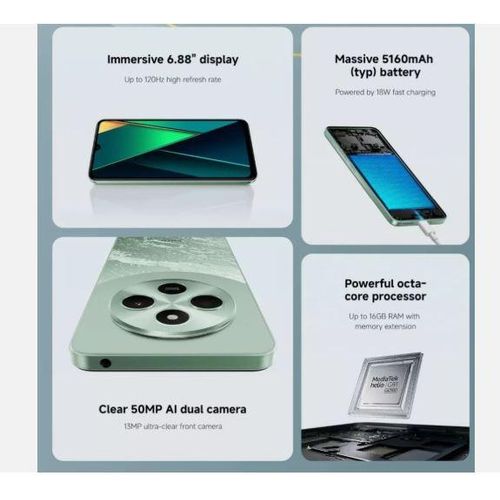 product_image_name-XIAOMI-Poco C75, 6.88", 256GB + 8GB RAM (Dual SIM), 5160mAh, Black (2YRs WRTY) Green-3