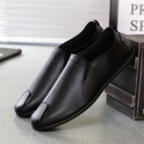Fashion Men Loafers Shoes Casual Pu Leather Shoes Sneaker Shoes Black ...