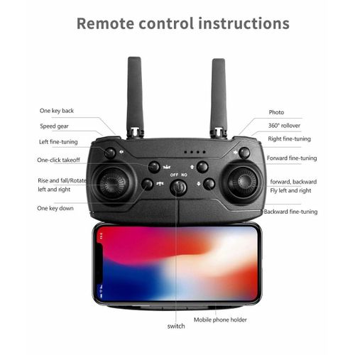 product_image_name-Generic-E99 Pro D_rone Foldable Wifi 3D Mini D_rones with 4K Video Professionnel D_rones Cameras-6