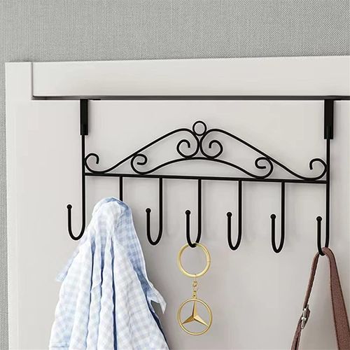 Wall Hook Hanger with 7 Hooks for Clothes, Purses, Towel, Scarf