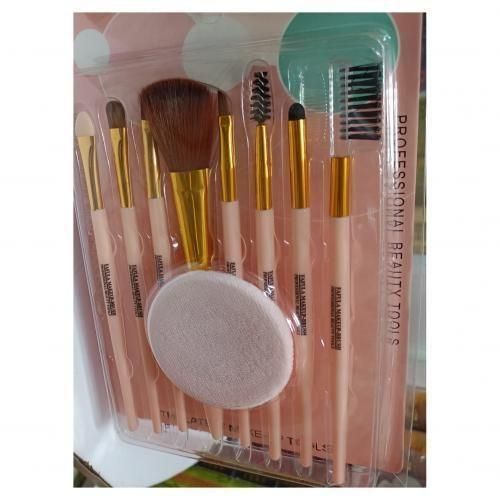 product_image_name-Generic-8Pcs Make Up Brushes Set + Free Makeup Sponge-2