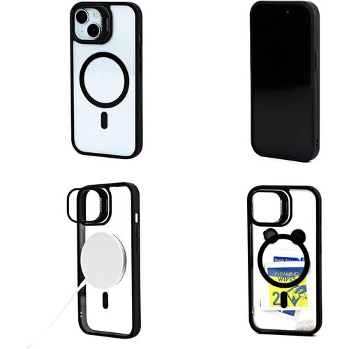 product_image_name-Generic-Black Magnetic Case For iPhone 13, Camera Bracket, Camera Protectors, Clear Acrylic + TPU MagSafe Compatible Cover-3
