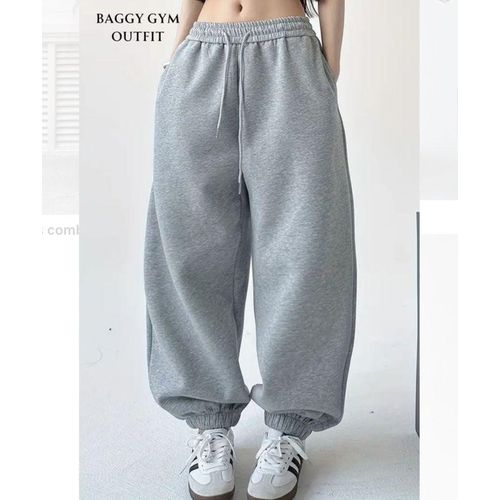 product_image_name-Fashion-Women’s Light Grey Sweatpants with Drawstring-7