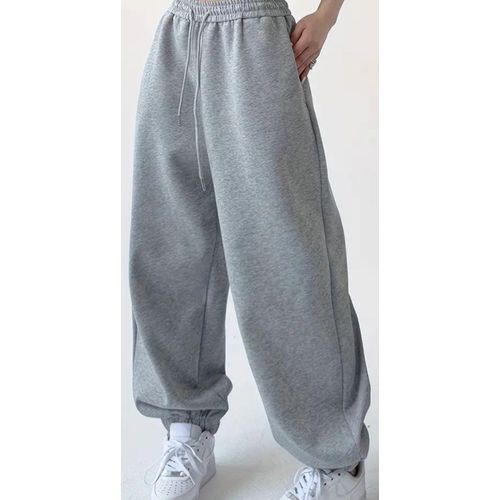 product_image_name-Fashion-Women’s Light Grey Sweatpants with Drawstring-8