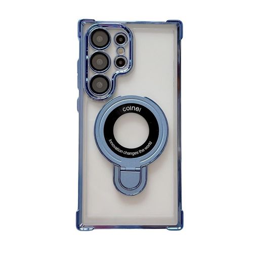 product_image_name-Generic-Galaxy Note 10 Ring Holder Kickstand Case – Magnetic Bracket Design with Shockproof Corners (Blue)-4